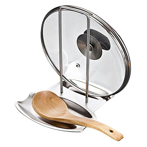 Cooking Spoon Rest Spatula Kitchen Utensils Holder Pot Lid Rack for Countertop